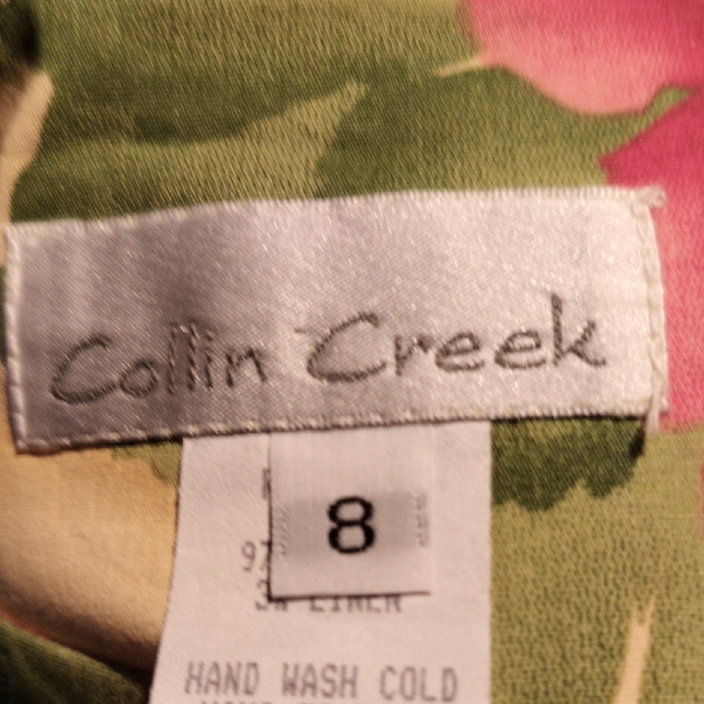 FINAL PRICE Collin Creek Strappy Floral Linen Blend Top 8